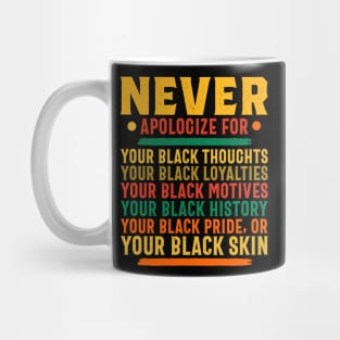 Never Apologize for your black self Mug